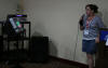 Kari singing kareoke