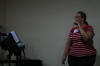 Maria singing kareoke